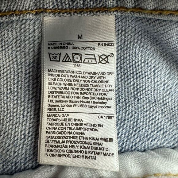 Gap distressed cotton denim jacket size M - Picture 6 of 9